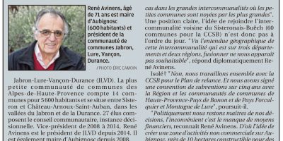 La Provence du 28/11/22 : CCJLVD « Les élus veulent rester maîtres de leur destin »