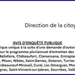 Avis d’enquête publique : entretien des cours d’eau (CCJLVD et CCSB)