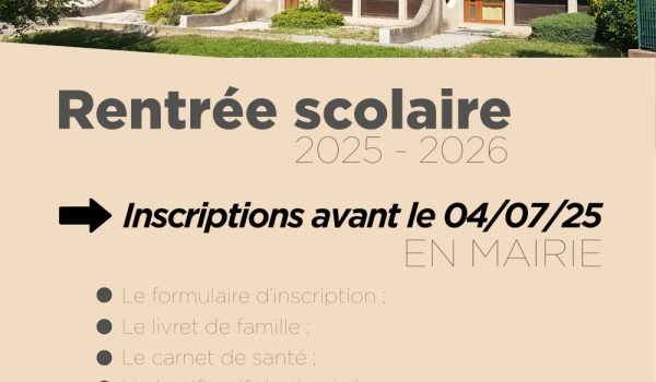 École de Peipin : inscriptions scolaires 2025/2026