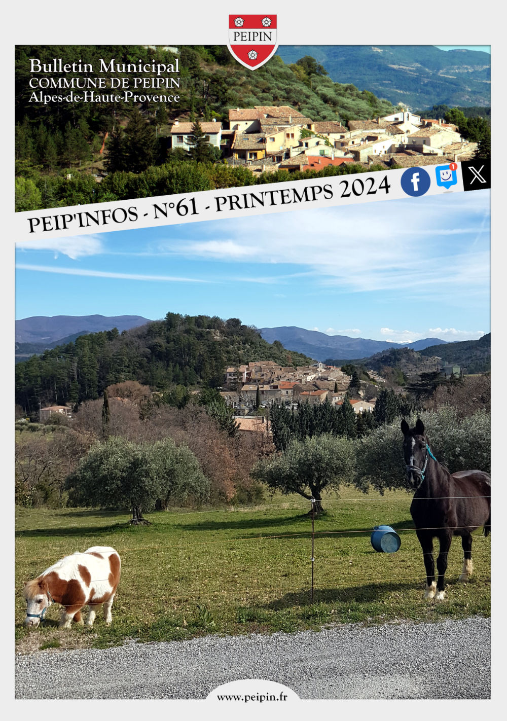 1re de couverture du Peipi'Infos N°61 - Printemps 2024