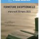 Fermeture de la médiathèque mercredi 29 mars 2023