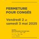 Fermeture de l