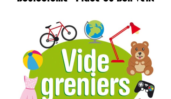 Vide grenier dimanche 18 mai 2025 sur la Place du Bon-Vent