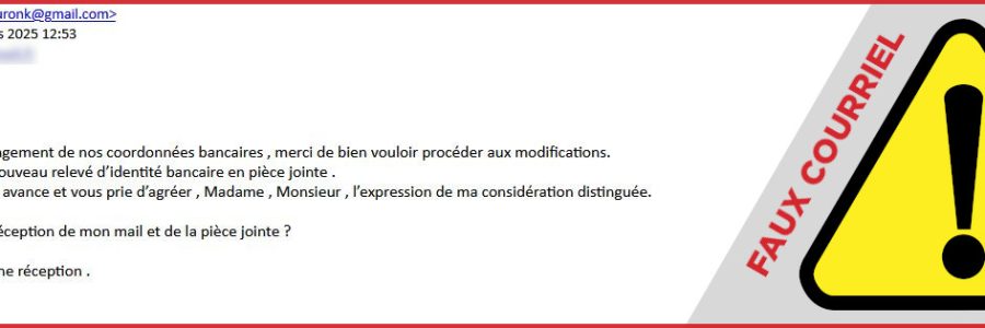 Faux courriel au nom de la mairie