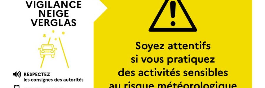 Vigilance JAUNE : Neige-verglas